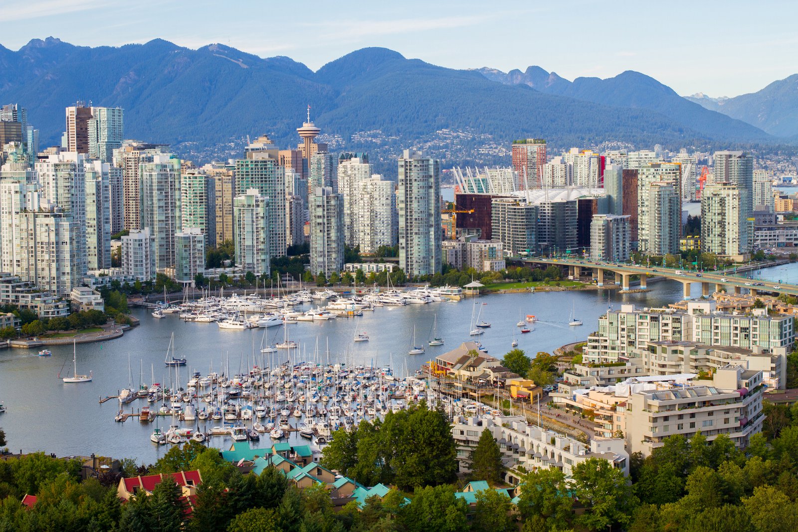 Looking north into downtown Vancouver.