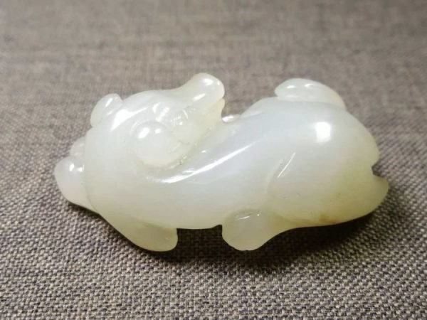清中期和田白玉犬 - 图片 4