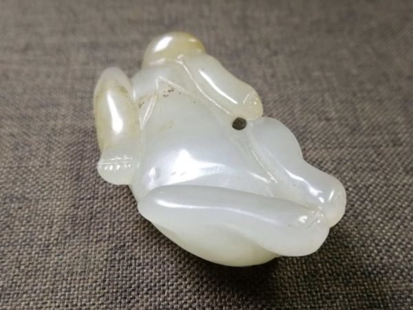 清中期和田白玉犬 - 图片 3